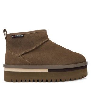 Śniegowce Tommy Jeans Tjw Flatform Snow Boot Suede EN0EN02841 Brązowy