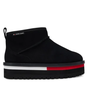 Śniegowce Tommy Jeans Tjw Flatform Snow Boot Suede EN0EN02841 Czarny