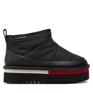Śniegowce Tommy Jeans Tjw Nylon Flatform Boot Wl EN0EN02689 Czarny