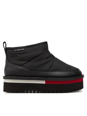 Śniegowce Tommy Jeans Tjw Nylon Flatform Boot Wl EN0EN02689 Czarny