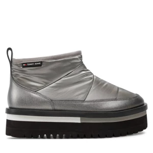 Śniegowce Tommy Jeans Tjw Nylon Flatform Boot Wl EN0EN02689 Srebrny