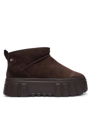 Śniegowce Tommy Jeans Tjw Suede Platform Boots Wl EN0EN03158 Brązowy