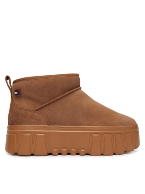 Śniegowce Tommy Jeans Tjw Suede Platform Boots Wl EN0EN03158 Brązowy jasny