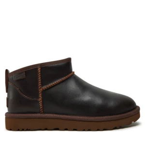 Śniegowce Ugg W Classic Ultra Mini Lthr Regen 1163490 Brązowy