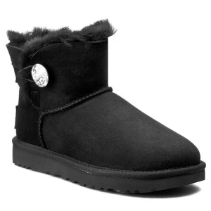 Śniegowce Ugg W Mini Bailey Button Bling 1016554 Czarny