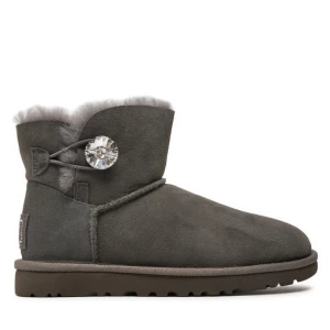 Śniegowce Ugg W Mini Bailey Button Bling 1016554 Szary