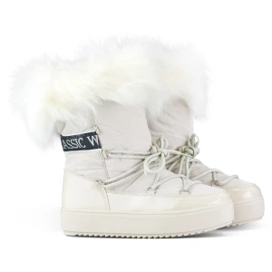 Śniegowce wysokie beżowe damskie buty ocieplane z futerkiem beżowy Inna marka