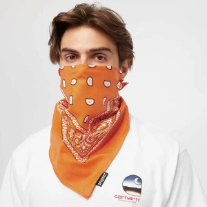SNIPES Bandana orange/white uniseks Akcesoria pomarańczowy rozmiar