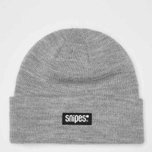 SNIPES Woven Label Basic Logo Beanie uniseks Czapki beanie szary rozmiar Akcesoria
