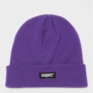 SNIPES Woven Label Beanie purple uniseks Czapki beanie fioletowy rozmiar Akcesoria