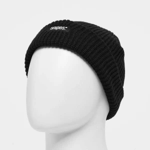 SNIPES Woven Label Fisherman Beanie black uniseks Czapki beanie czarny rozmiar Akcesoria