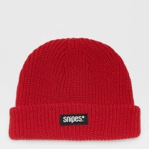 SNIPES Woven Laben Fisherman Beanie red uniseks Czapki beanie czerwony rozmiar Akcesoria