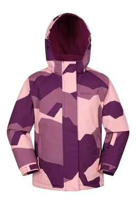 Snowdrop dziecięca kurtka narciarska z nadrukiem - Pink Mountain Warehouse