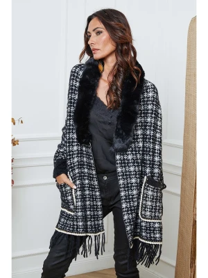 So Cachemire Kardigan "Escape" w kolorze czarno-białym rozmiar: XL