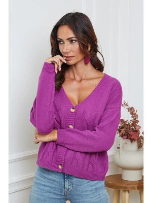 So Cachemire Kardigan "Laem" w kolorze fioletowym rozmiar: S