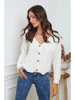 So Cachemire Kardigan "Laem" w kolorze kremowym rozmiar: S