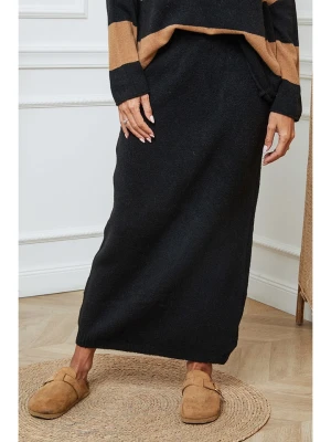 So Cachemire Spódnica dzianinowa "Doristo" w kolorze czarnym rozmiar: XL