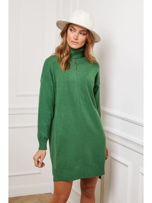 So Cachemire Sukienka dzianinowa "Abufera" w kolorze zielonym rozmiar: XL