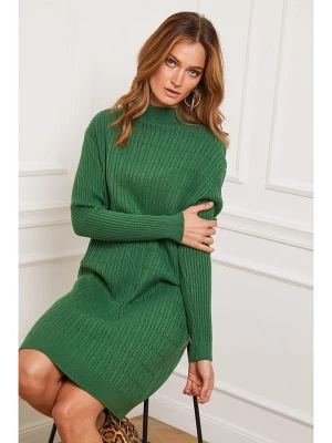 So Cachemire Sukienka dzianinowa "Doumbia" w kolorze zielonym rozmiar: S