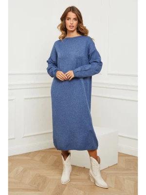 So Cachemire Sukienka dzianinowa "Fastidius" w kolorze niebieskim rozmiar: XL