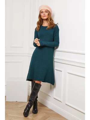 So Cachemire Sukienka dzianinowa "Groland" w kolorze ciemnozielonym rozmiar: M