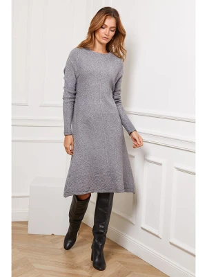 So Cachemire Sukienka dzianinowa "Groland" w kolorze szarym rozmiar: M