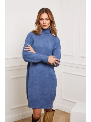 Joséfine Sukienka dzianinowa "Landreau" w kolorze niebieskim rozmiar: M