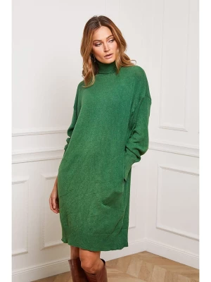 Joséfine Sukienka dzianinowa "Landreau" w kolorze zielonym rozmiar: L