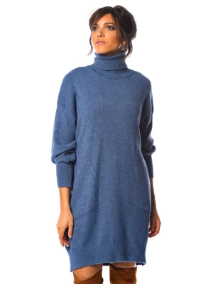 So Cachemire Sukienka dzianinowa "Levi" w kolorze niebieskim rozmiar: XL