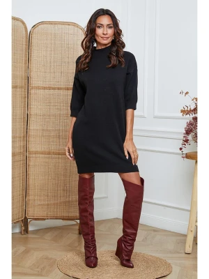 So Cachemire Sukienka dzianinowa "Major" w kolorze czarnym rozmiar: XL