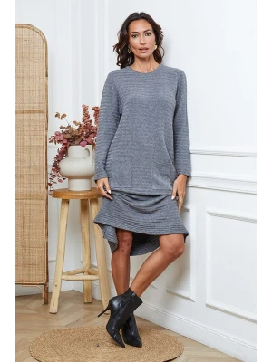 So Cachemire Sukienka dzianinowa "Marwel" w kolorze szarym rozmiar: XL