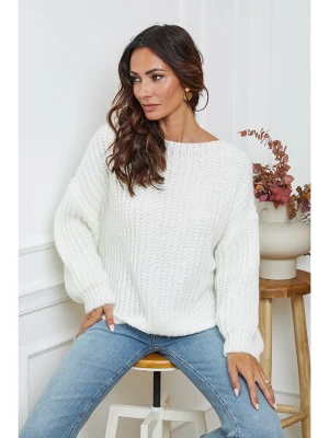 So Cachemire Sweter "Candji" w kolorze białym rozmiar: XL