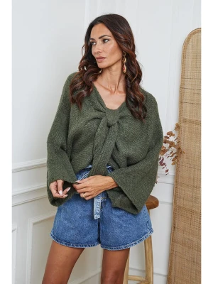 So Cachemire Sweter "Chiwel" w kolorze khaki rozmiar: L