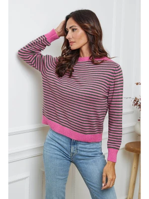 So Cachemire Sweter "Dweg" w kolorze różowo-oliwkowym rozmiar: S