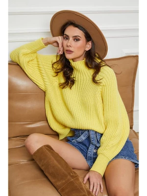 So Cachemire Wełniany sweter "Baby" w kolorze żółtym rozmiar: XL