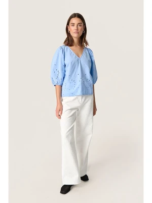 Soaked in Luxury Bluzka "Manja" w kolorze błękitnym rozmiar: L