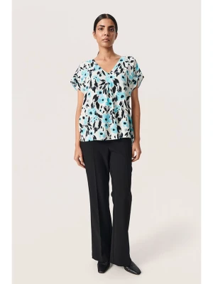 Soaked in Luxury Bluzka w kolorze turkusowo-białym rozmiar: XXL