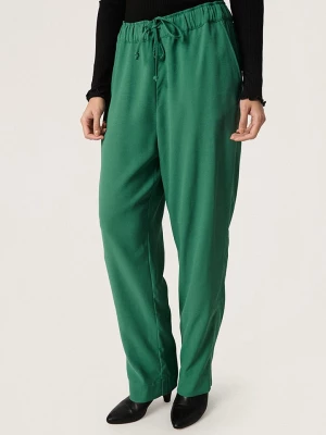 Soaked in Luxury Spodnie "Shirley" w kolorze zielonym rozmiar: M
