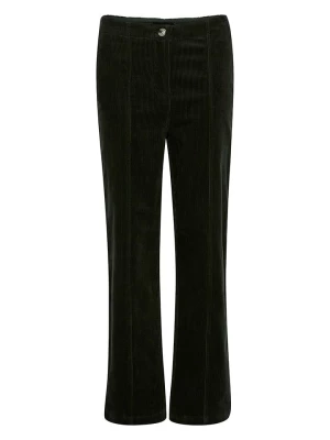 Soaked in Luxury Spodnie sztruksowe "Thori" w kolorze ciemnozielonym rozmiar: S