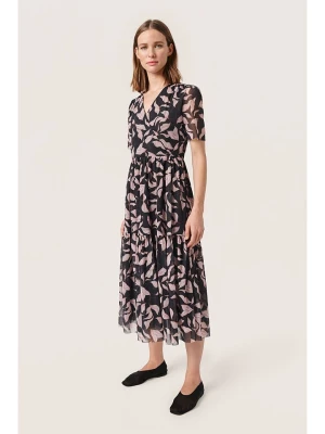 Soaked in Luxury Sukienka "Aldora" w kolorze czarno-beżowym rozmiar: L