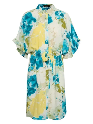 Soaked in Luxury Sukienka "Saphira" w kolorze biało-turkusowo-żółtym rozmiar: L