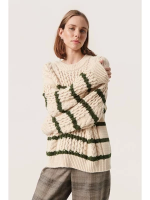 Soaked in Luxury Sweter "Franna" w kolorze kremowo-zielonym rozmiar: XXL