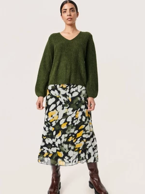 Soaked in Luxury Sweter "Tuesday" w kolorze ciemnozielonym rozmiar: L