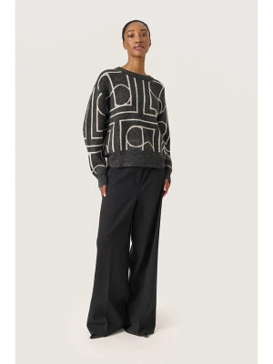 Soaked in Luxury Sweter w kolorze antracytowo-kremowym rozmiar: M