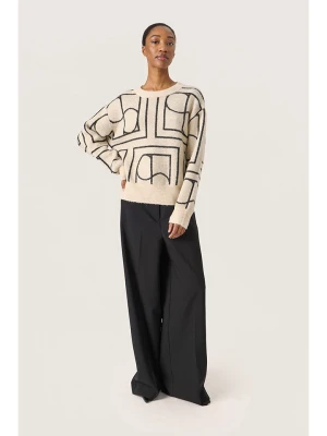 Soaked in Luxury Sweter w kolorze beżowo-antracytowym rozmiar: M