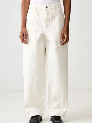 Soeur jeansy wide leg damskie KURT beżowy