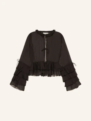 Sofie Schnoor Bluzka Macisw Z Falbanami schwarz