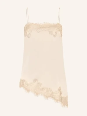 Sofie Schnoor Satynowy Top Virasw Z Koronką grau