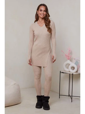 Soft Cashmere 2-częściowy zestaw w kolorze beżowym rozmiar: 38/40