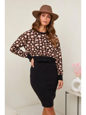 Soft Cashmere 2-częściowy zestaw w kolorze czarno-biało-brązowym rozmiar: 38/40